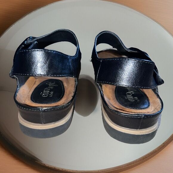 Eurosoft Sandals Women's 9 Lasara Flat Ankle Strap Black Bronze - Picture 7 of 10